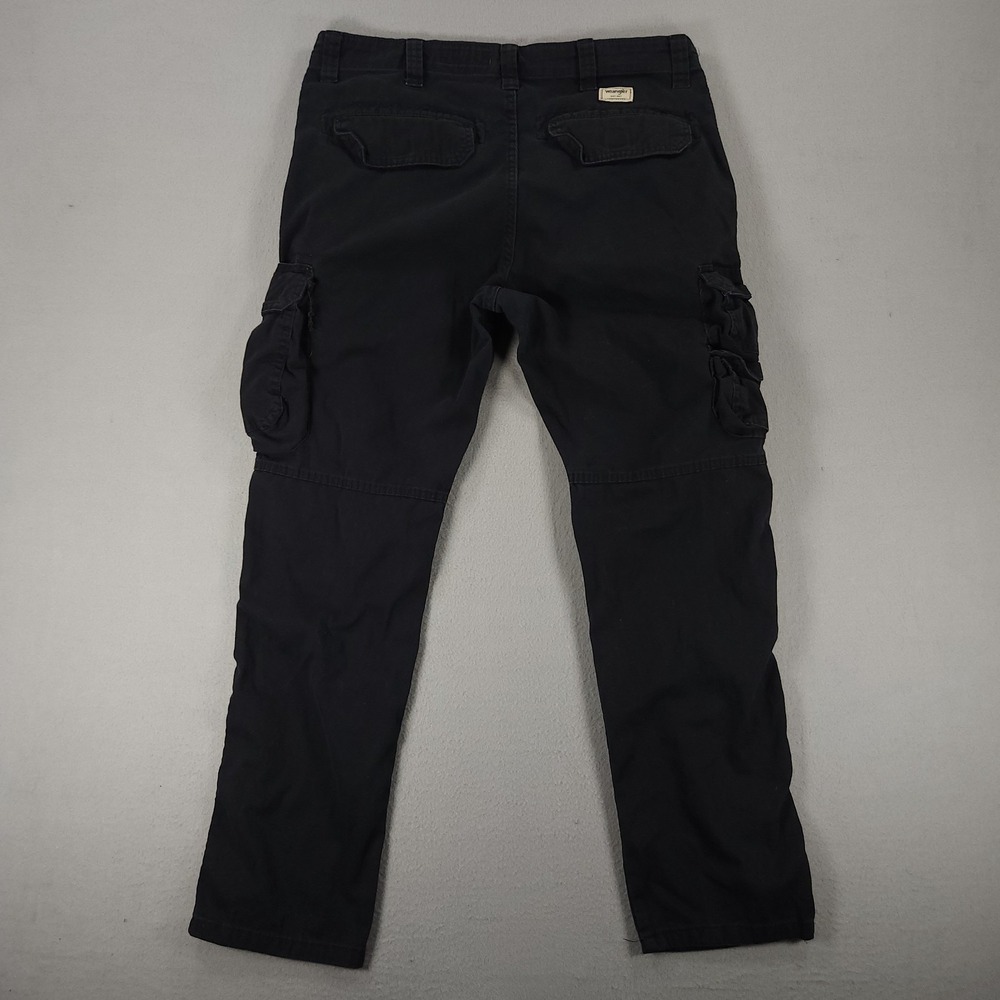 Wrangler Mens Regular Taper Cargo Pants Black 34x30 Cotton Stretch 112326301 - Picture 2 of 12